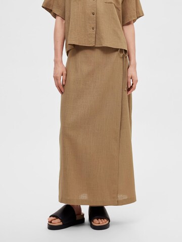 SELECTED FEMME Skirt 'Loisa' in Brown
