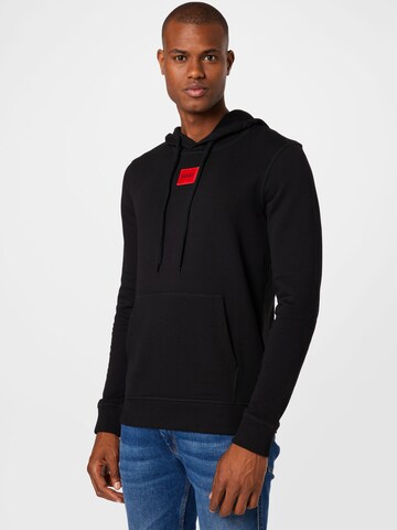 HUGO Sweatshirt 'Daratschi214' in Black: front