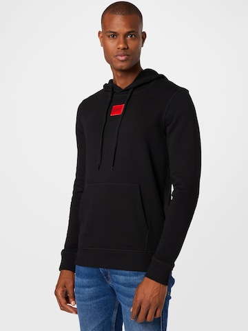 HUGO Red Sweatshirt 'Daratschi214' in Black: front