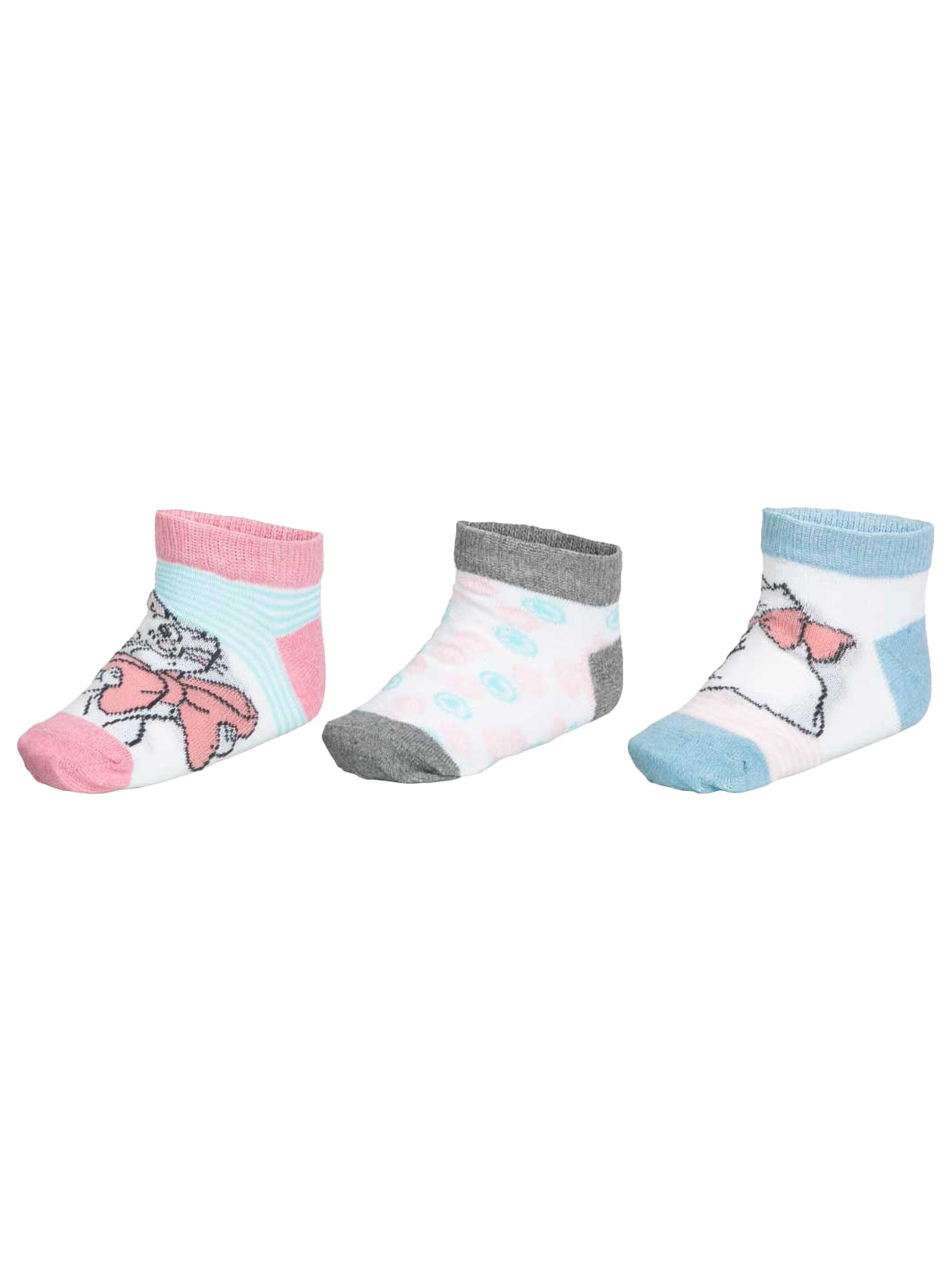 Chaussettes 'Disney Animals - Sneakersocken (3er-Pack)' DISNEY en mélange de couleurs : devant
