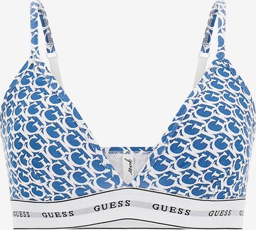 GUESS Triangle Bra in Blue: front