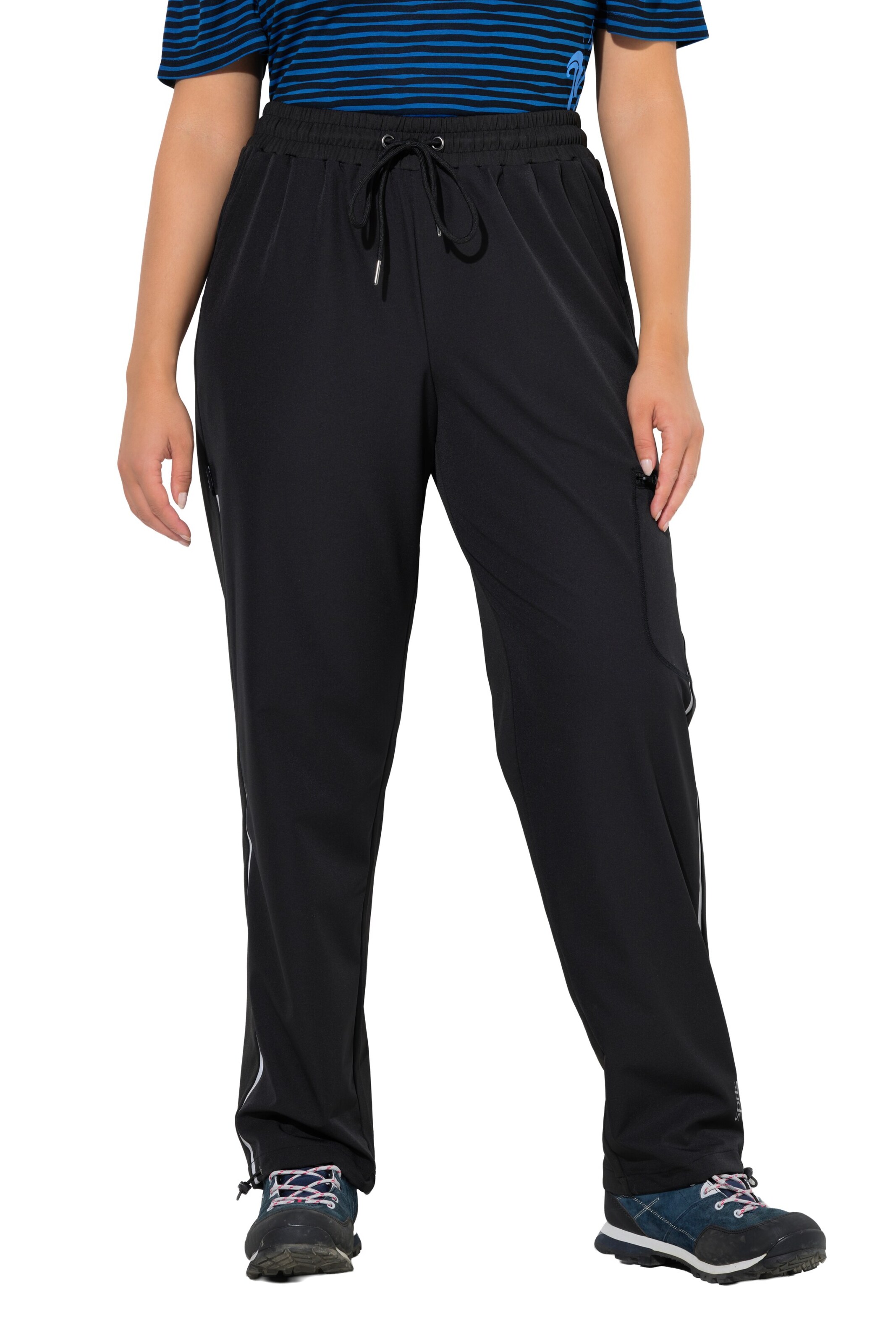 Ulla Popken Regular Hose in Schwarz: Vorderseite