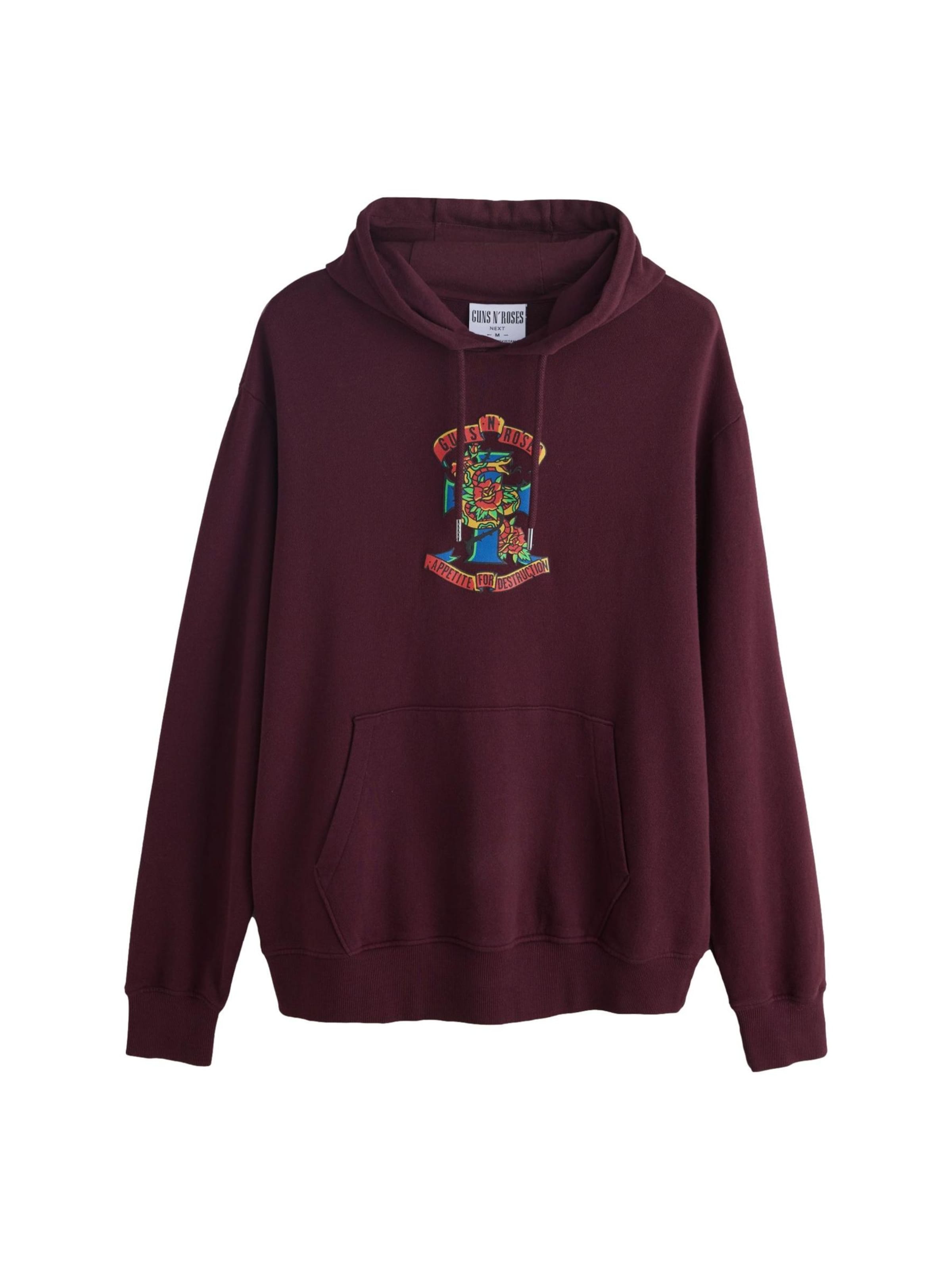 Next Sweat-shirt 'Guns N Roses' en azur / vert clair / rouge / bourgogne, Vue avec produit