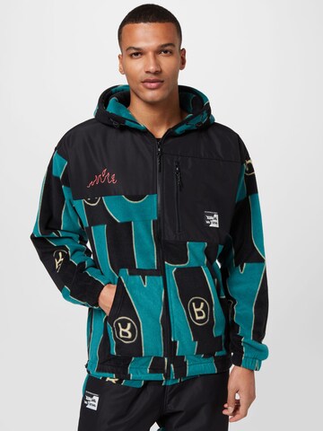 Grimey Fleece jas in Blauw: voorkant