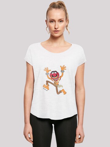 F4NT4STIC Shirt 'Disney Muppets Animal Classic' in Wit: voorkant