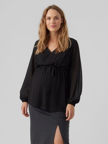 MAMALICIOUS Blouse in Zwart: voorkant