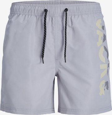 JACK & JONES Board Shorts 'FIJI' in Grey: front