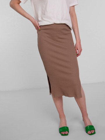 PIECES Skirt 'Jeneva' in Brown