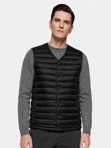ALLTHEMEN Vest 'Stichlinie' in Black