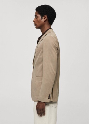 MANGO MAN Slim fit Suit Jacket 'Verner' in Brown