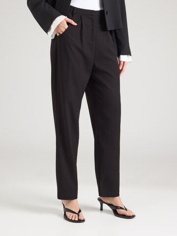 ABOUT YOU Loose fit Pleat-Front Pants 'Senta' in Black: front