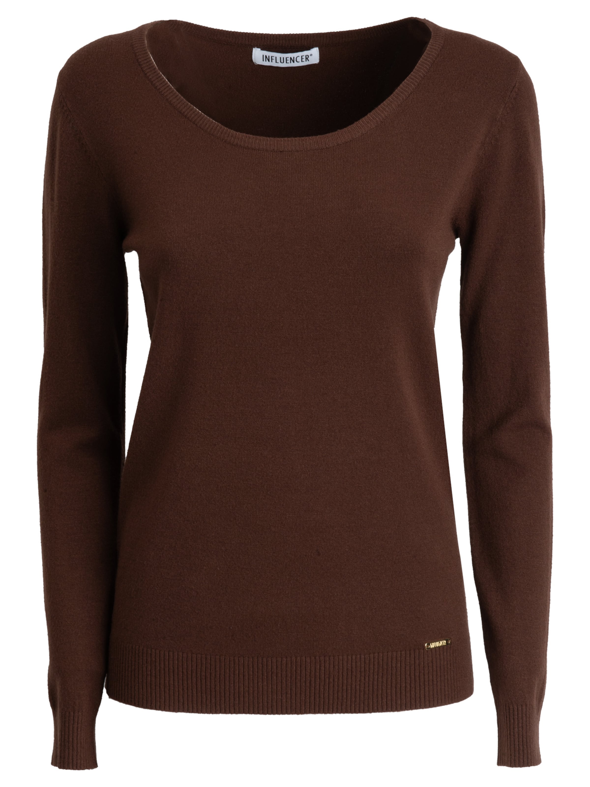 Influencer Sweater in Brown: front