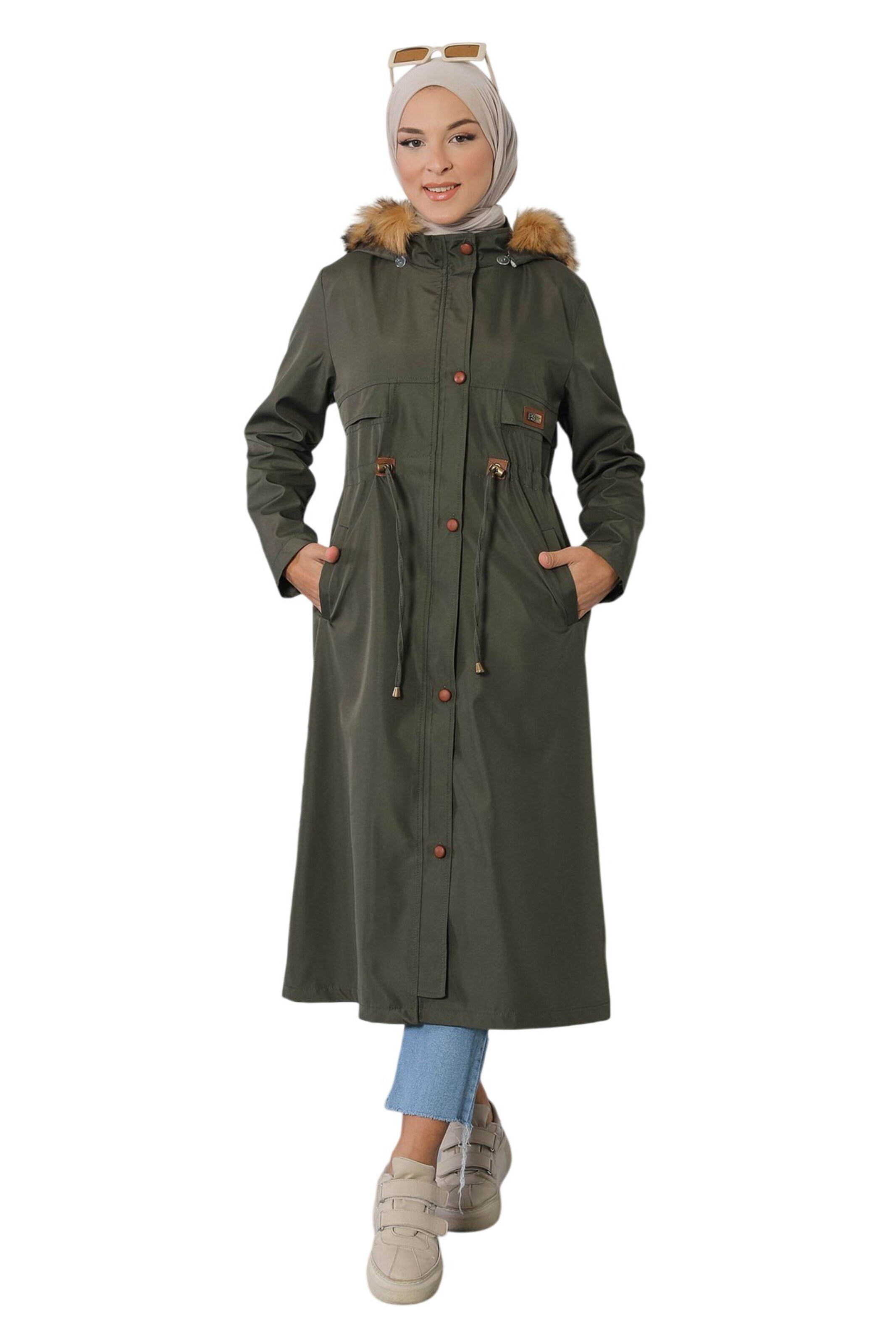 MODAMIHRAM Winterjacke in Grün: Vorderseite