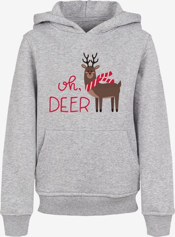 F4NT4STIC Sweatshirt 'Christmas Deer' in Grey: front