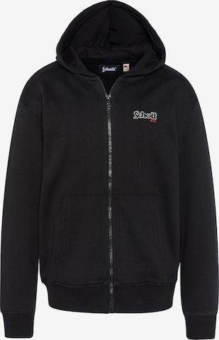 Schott NYC Sweatshirt in Black: front