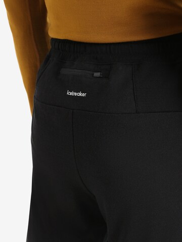 ICEBREAKER Skinny Sporthose in Schwarz