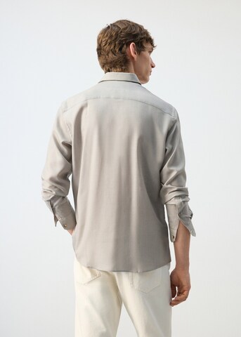 MANGO MAN Regular fit Button Up Shirt 'Dario' in Green