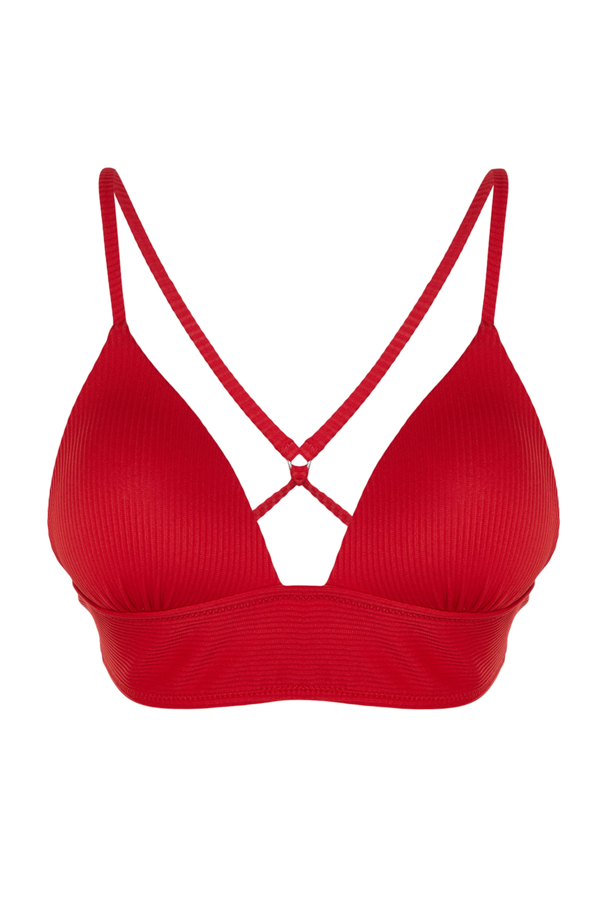 Triangle Hauts de bikini Trendyol en rouge : devant