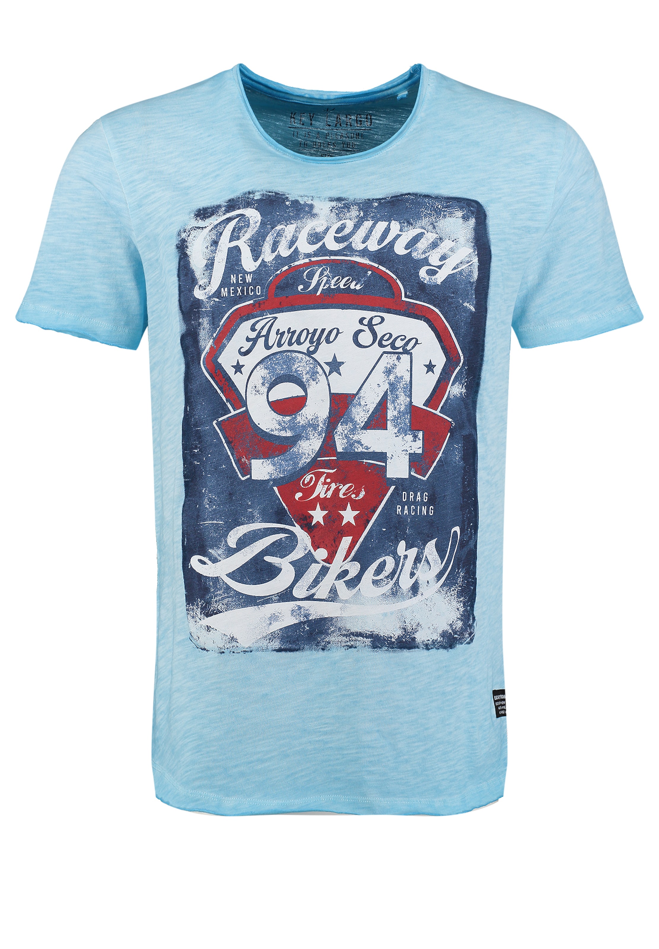 Maglietta 'KLRaceway' di Key Largo in blu: frontale