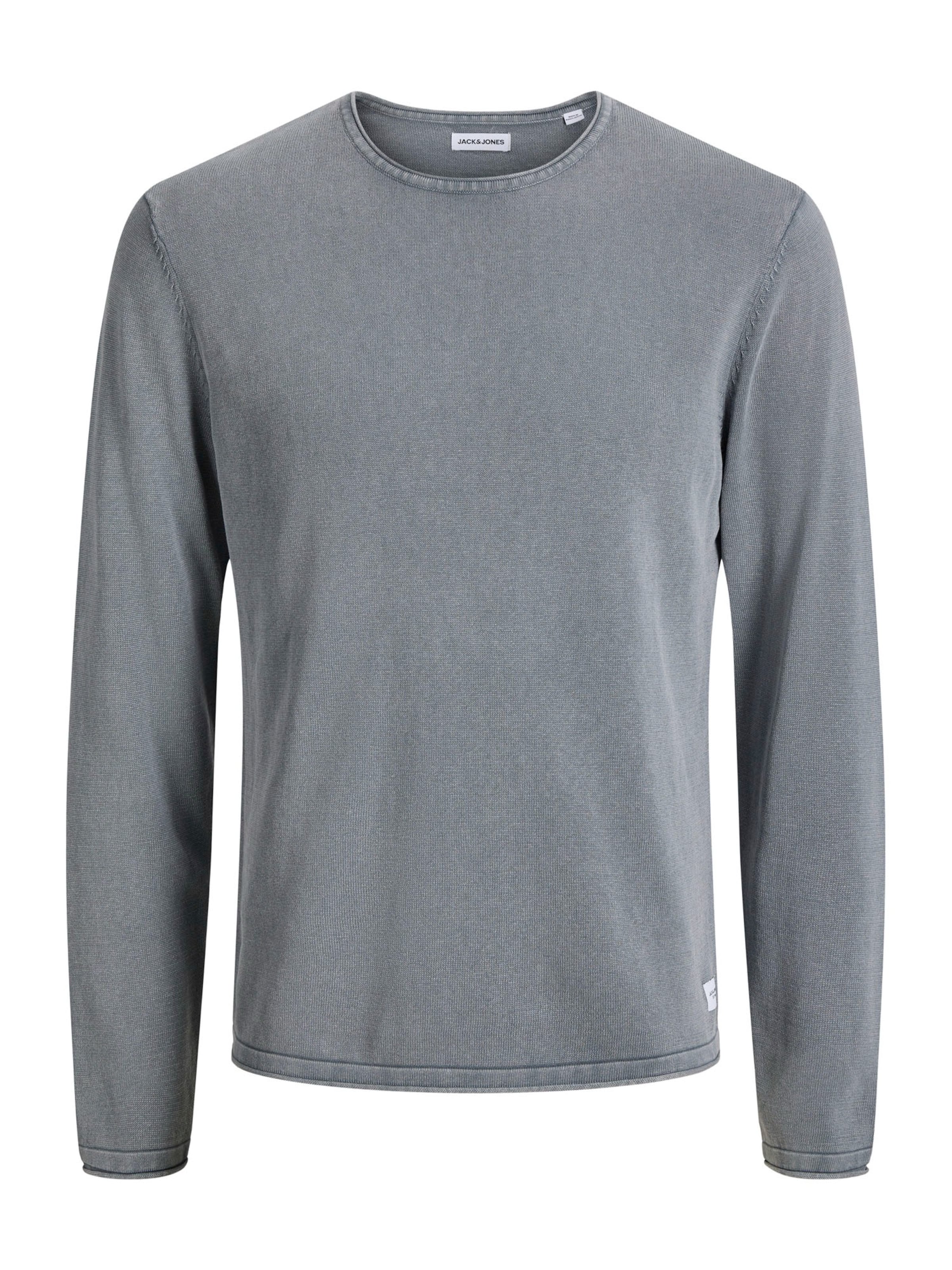 JACK & JONES Regular Fit Pullover 'JJELeo' in Grau: Vorderseite