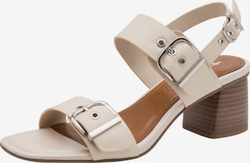 Sandales Tamaris en beige : devant