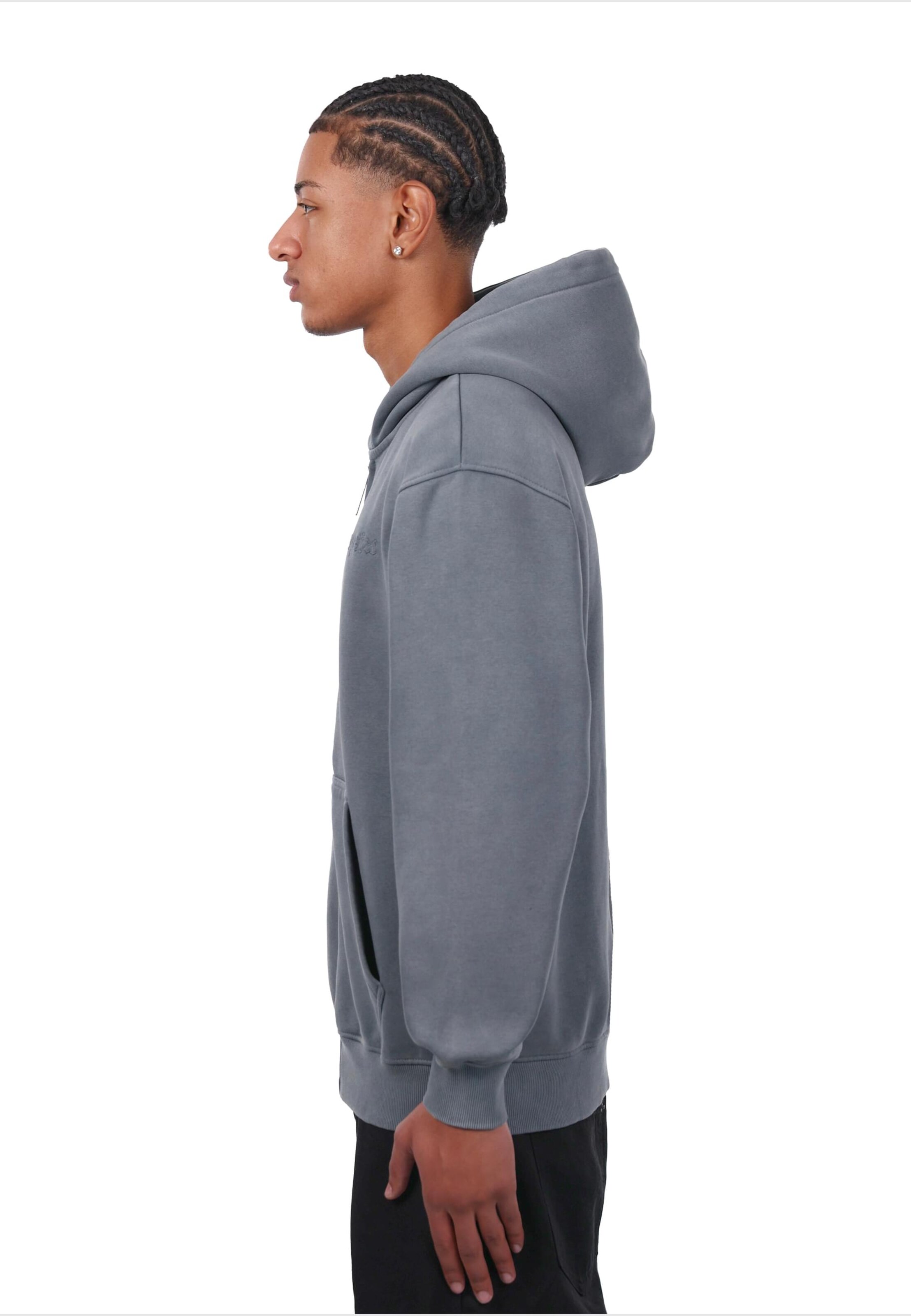 Dropsize Sweatjacke in Grau