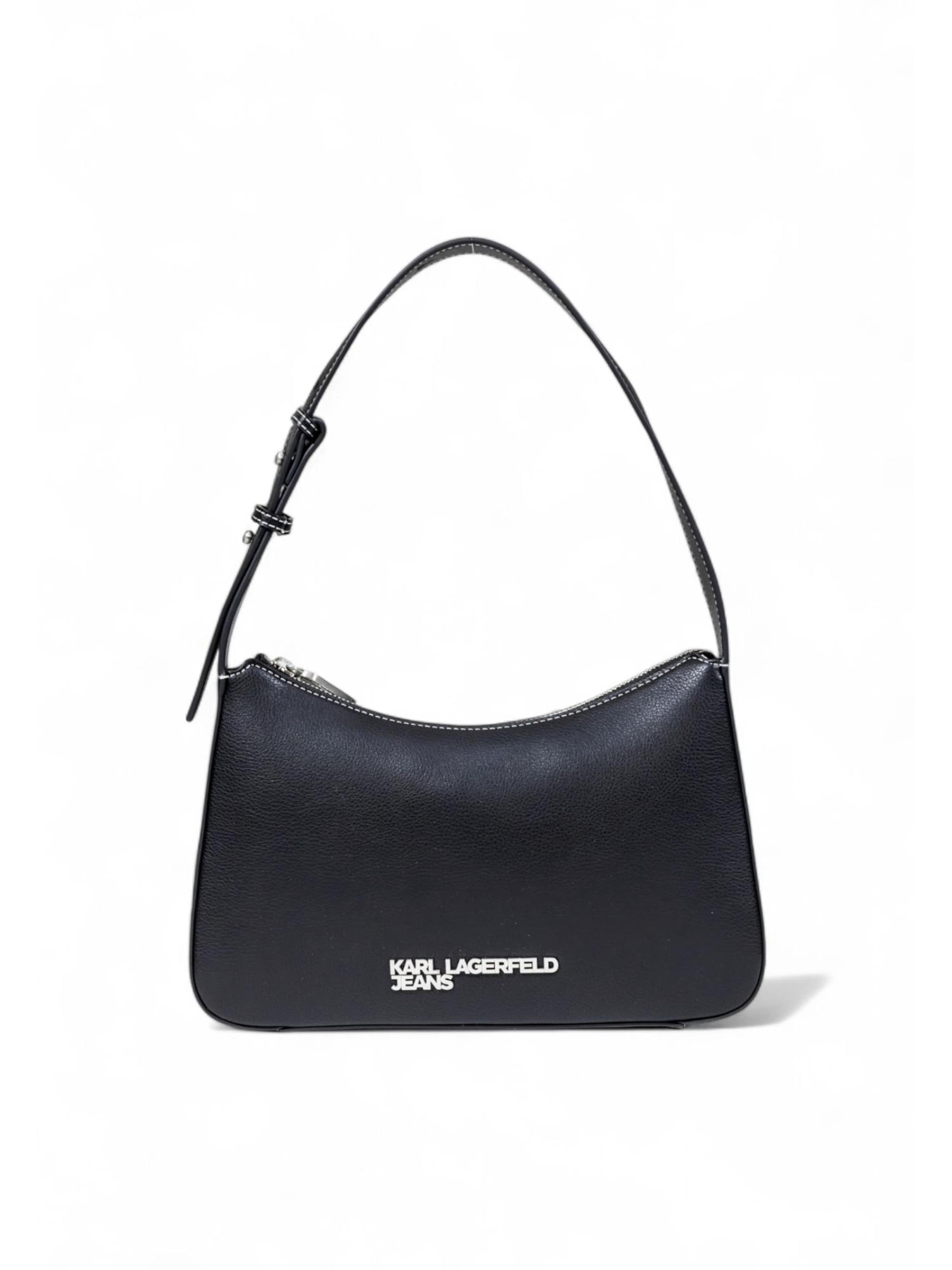 KARL LAGERFELD JEANS - Bolso de hombro 'KLJ METAL LOGO SHOULDER BAG A3W30009' en negro: frente