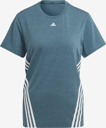 Tricou funcțional 'Train Icons' de la ADIDAS SPORTSWEAR pe albastru: față