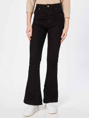 Cotton On Flared Jeans in Black: front