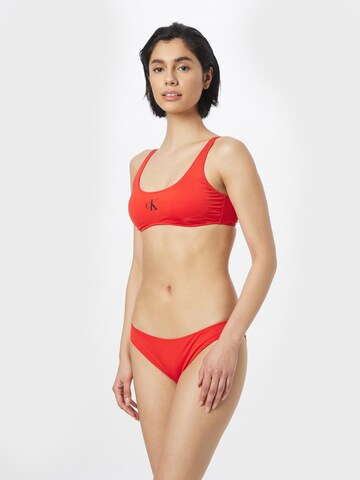 Calvin Klein Swimwear Bikini Bottoms in Red