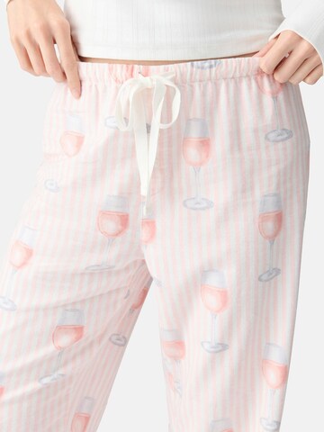 PJ Salvage Pyjamabroek ' Flannels ' in Roze