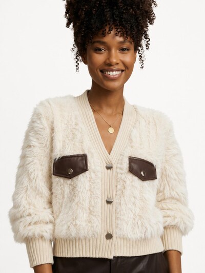 Fulgor Pull-over oversize en S-L en beige, Vue avec produit