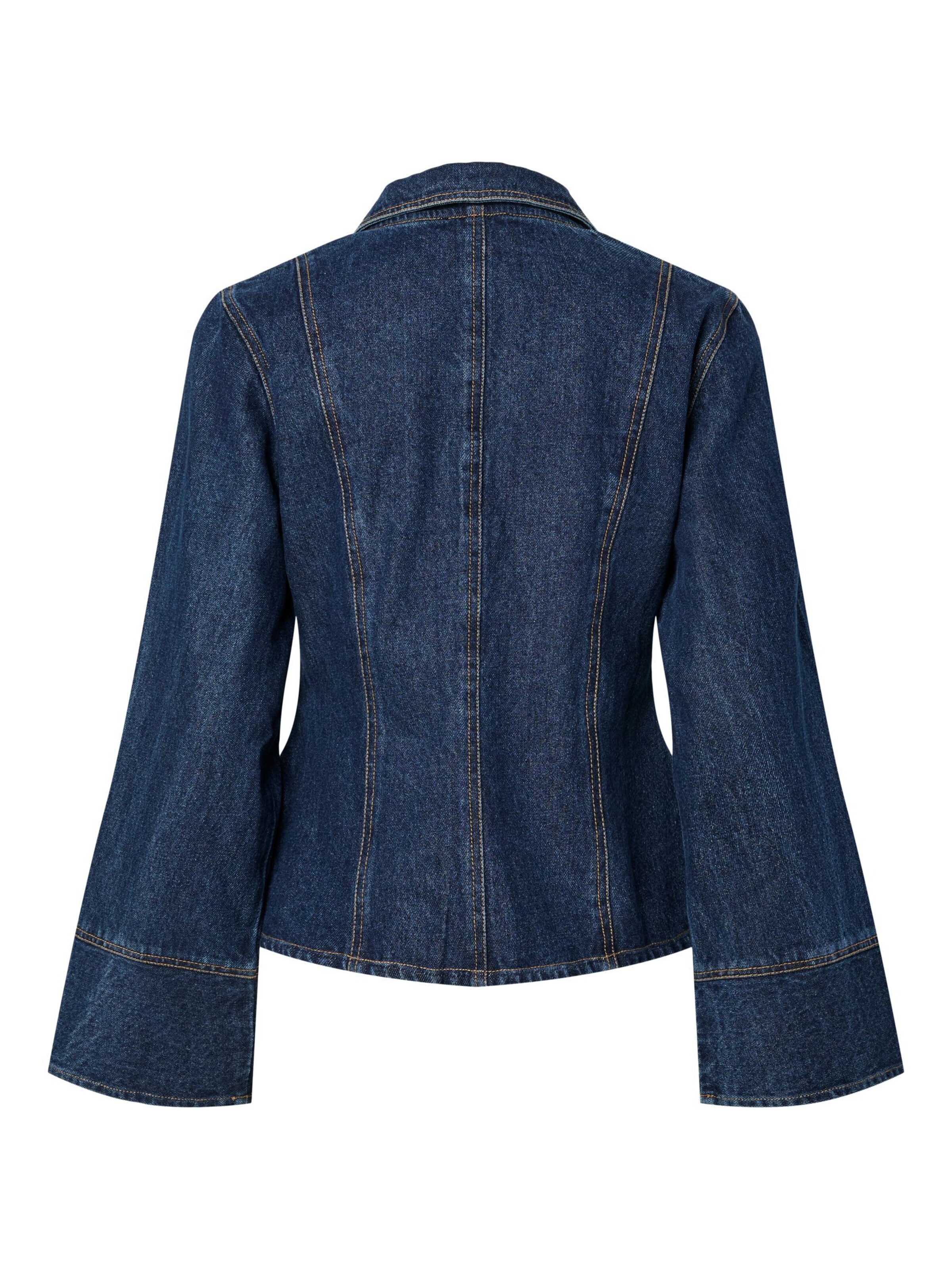 PIECES Bluse 'FLORA' i blå