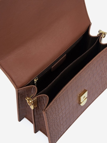 JW PEI Kabelka 'JW PEI Sac Bandoulière Mini Flap Brown Croc' - Hnedá