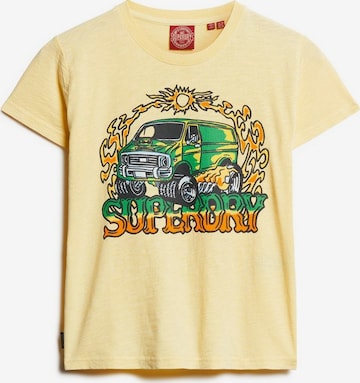T-shirt Superdry en jaune : devant