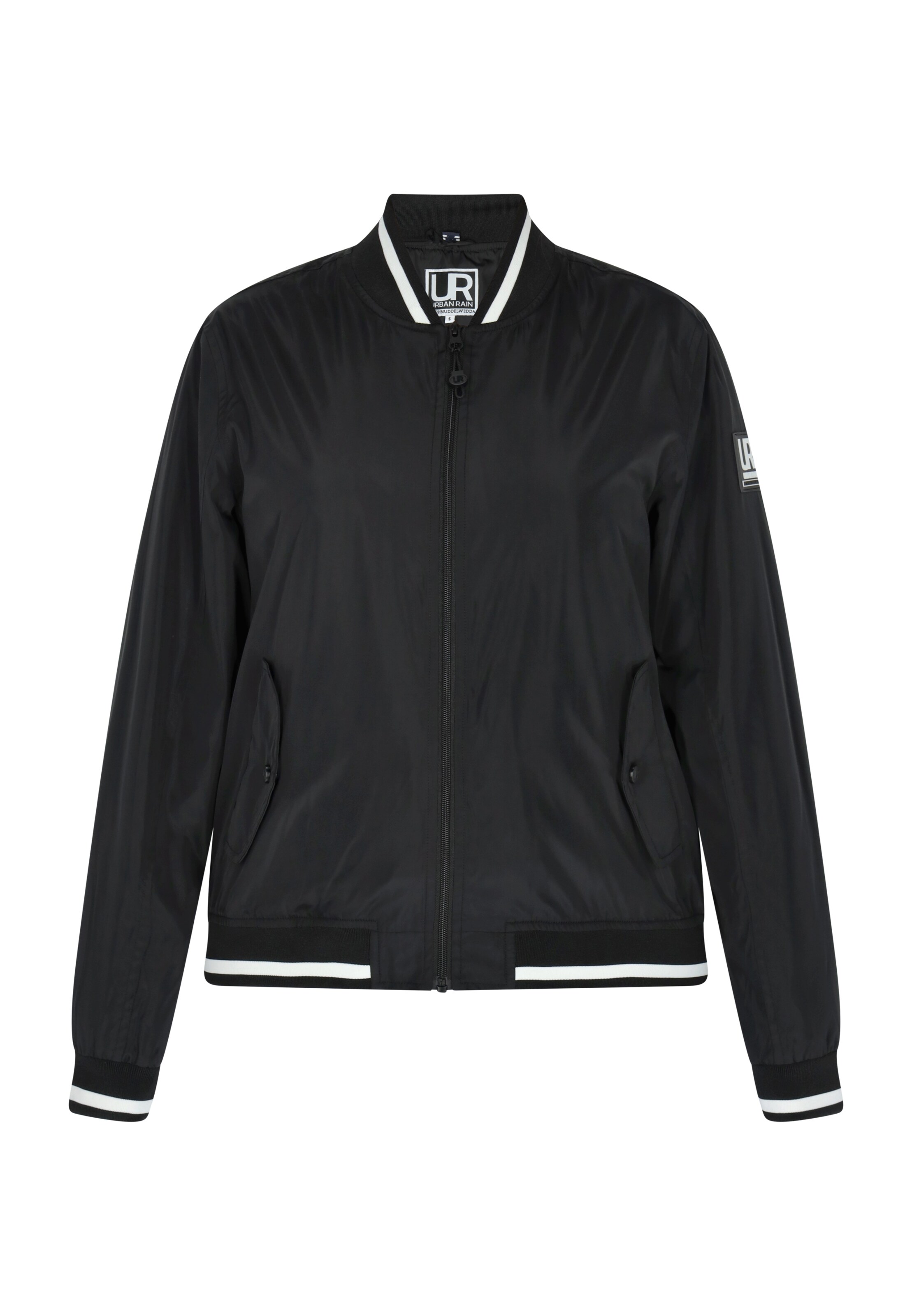 urban rain by Schmuddelwedda Between-season jacket in Black: front
