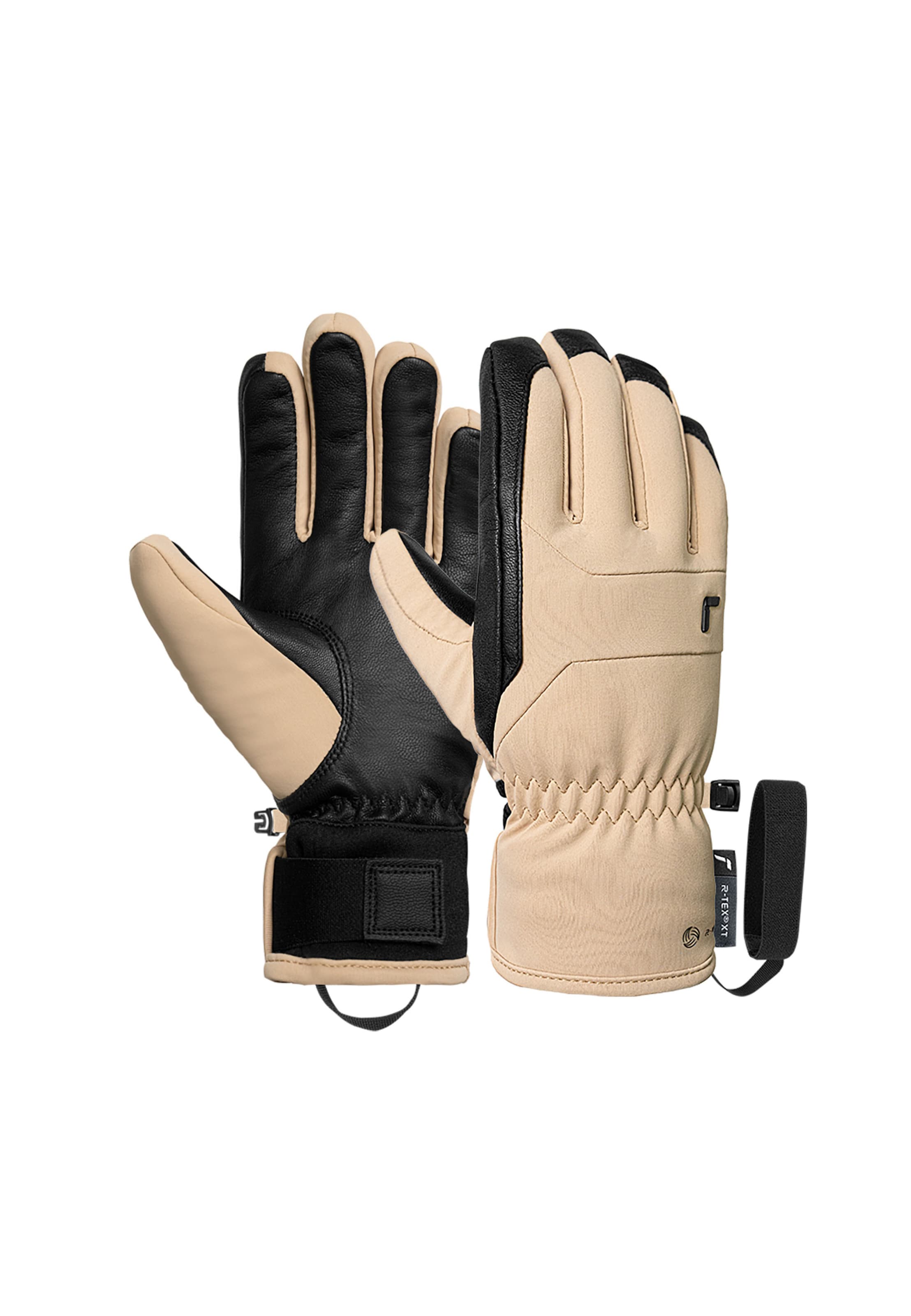 REUSCH Vingerhandschoenen 'Mesa' in Beige: voorkant