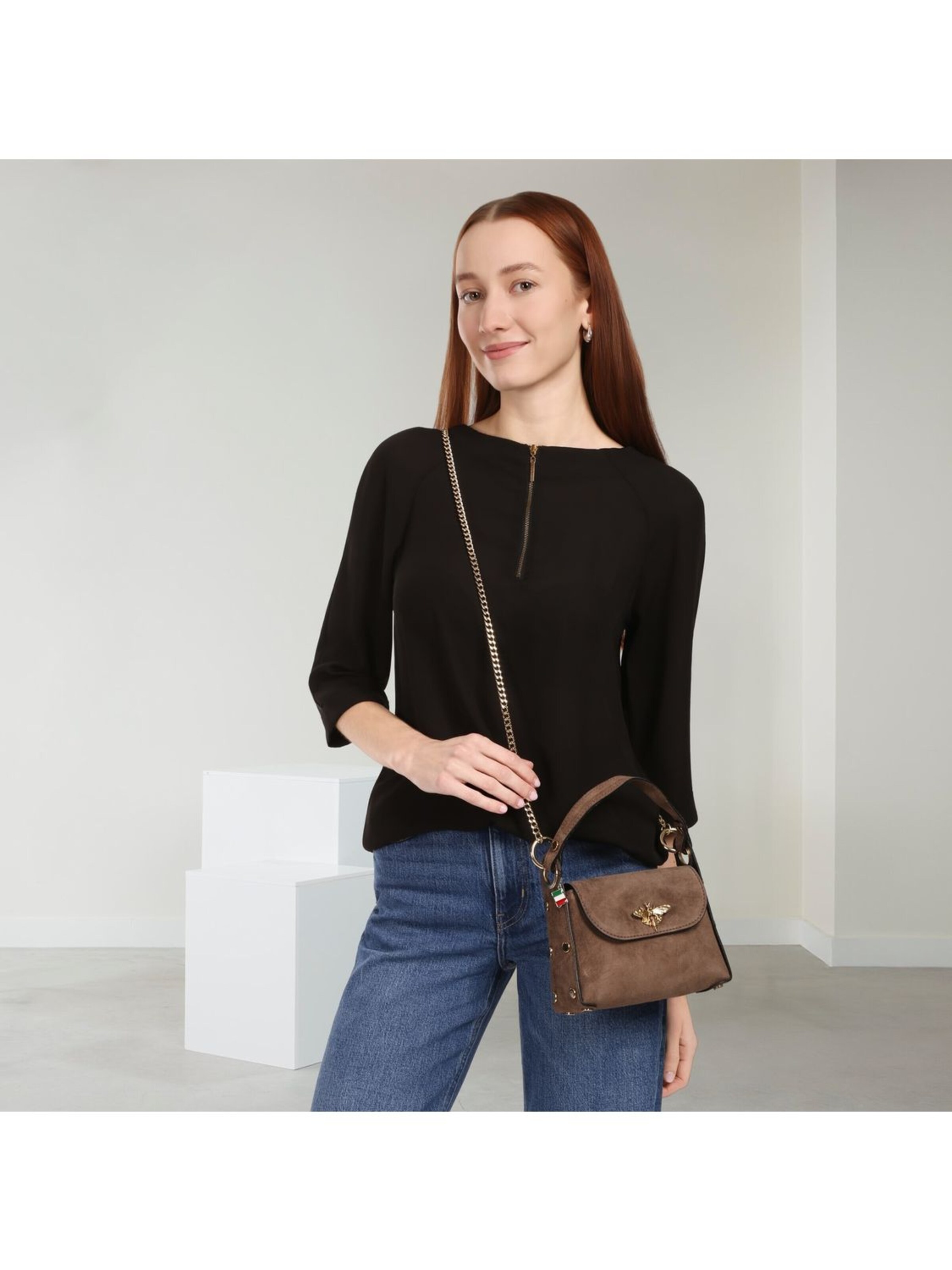 Florence Shoulder Bag in Grey