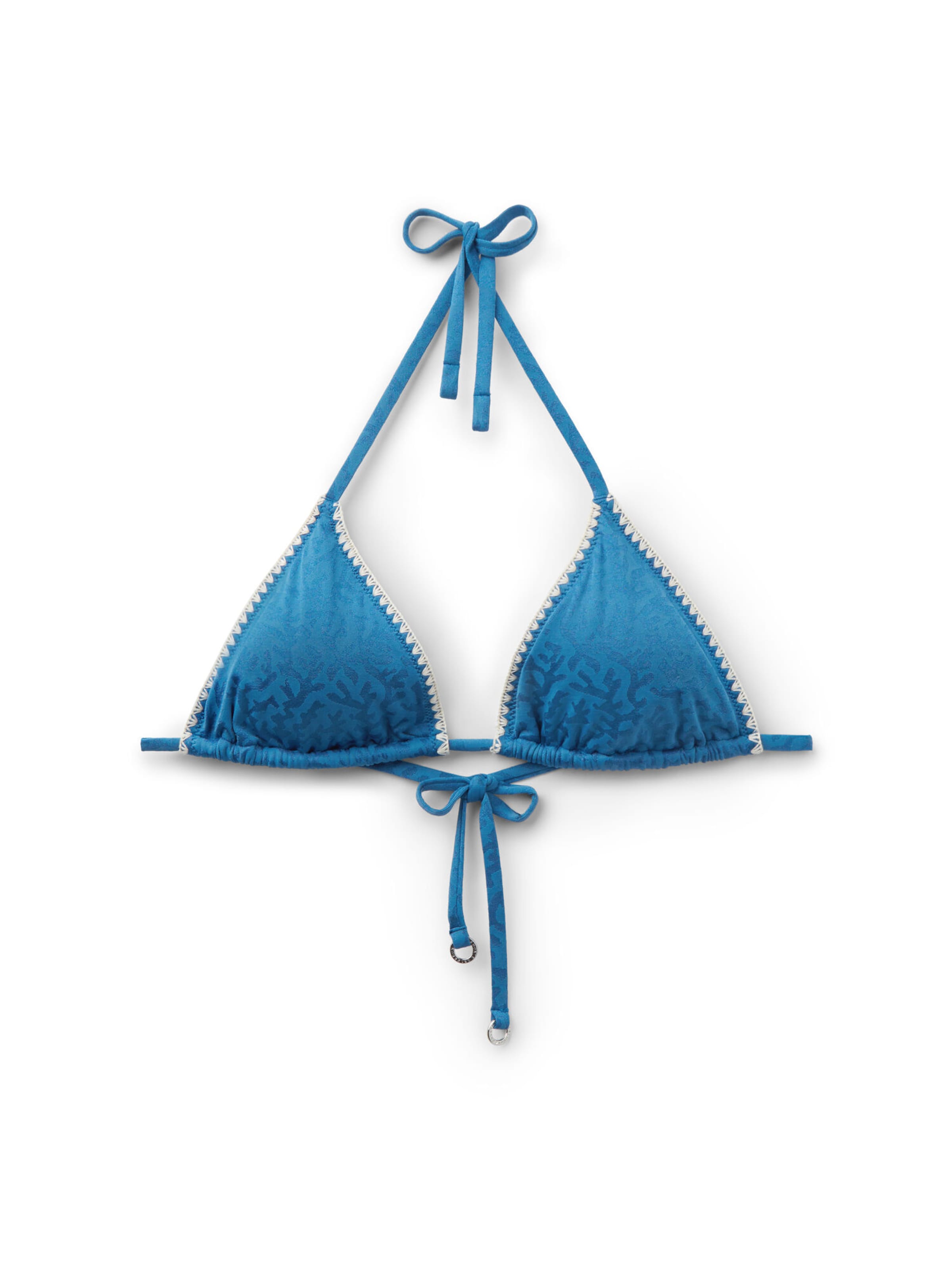 CALZEDONIA Triangle Bikini Top 'Sea Corals' in Blue: front