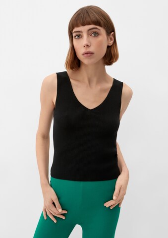 Tops en tricot s.Oliver en noir : devant