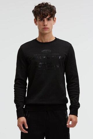 CAMP DAVID Sweatshirt in Black: front