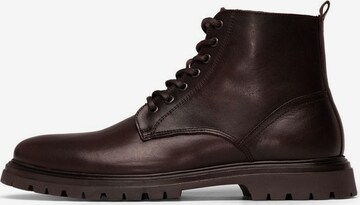 Bottines à lacets 'GIL' Bianco en marron : devant