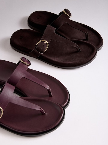 Tongs The Set en marron