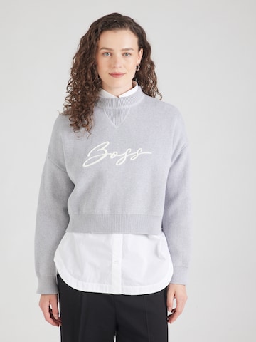 BOSS Sweater 'C_Finevra' in Grey: front