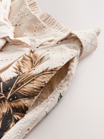 Next Wide leg Pleat-front trousers in Beige