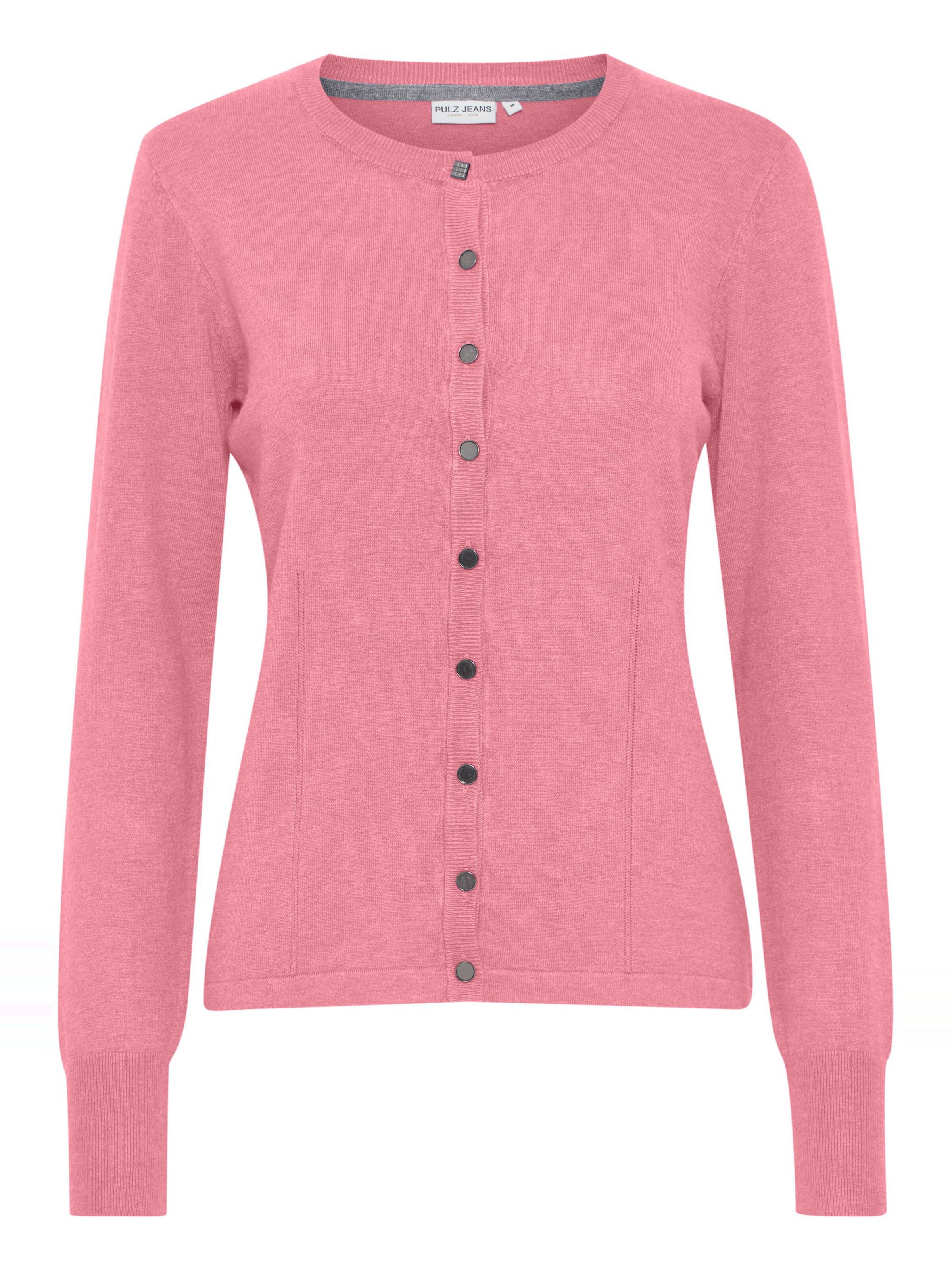PULZ Jeans Strickjacke 'Sara' in Pink: Vorderseite