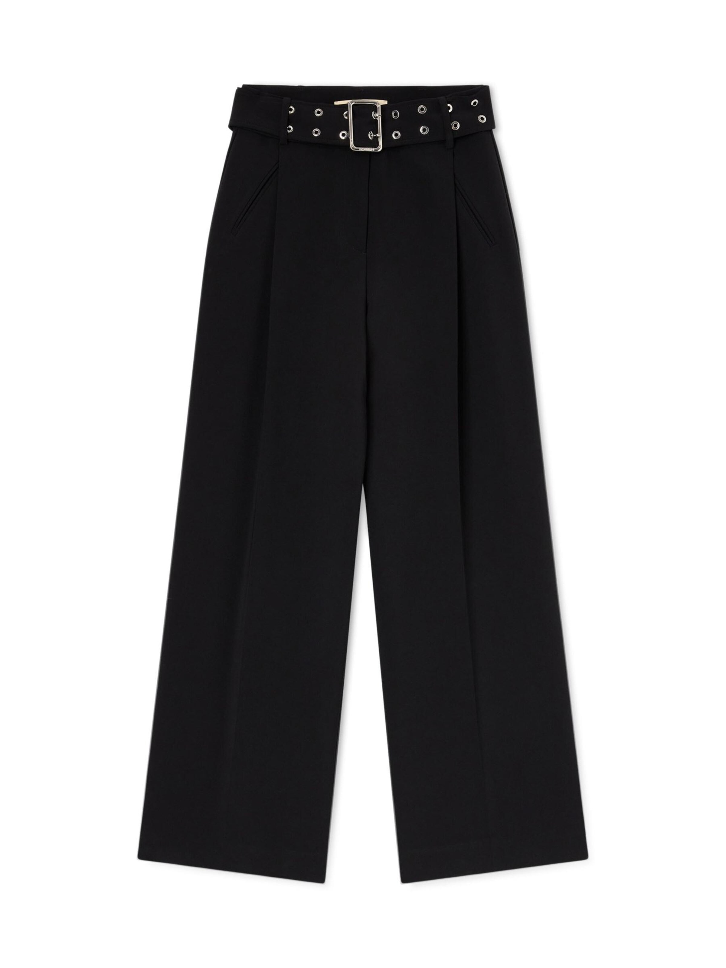 Trussardi - Pantalón en negro: frente
