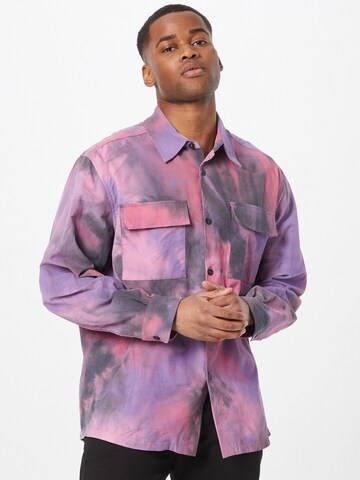 HOPE Regular fit Button Up Shirt in Purple: front