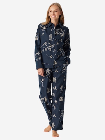 SCHIESSER Pyjama ' X-Mas Gifting ' in Blauw