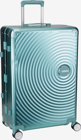 American Tourister Trolley 'Soundbox' in Blau: Vorderseite